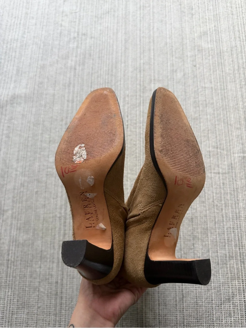 Lauren Ralph Lauren Davida Suede Corduroy Tall Boots Women’s Size 5.5